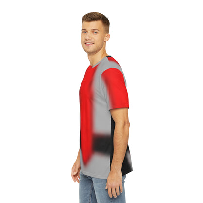 Polyester Tee - Stylish Red Tie Design for Casual Wear
