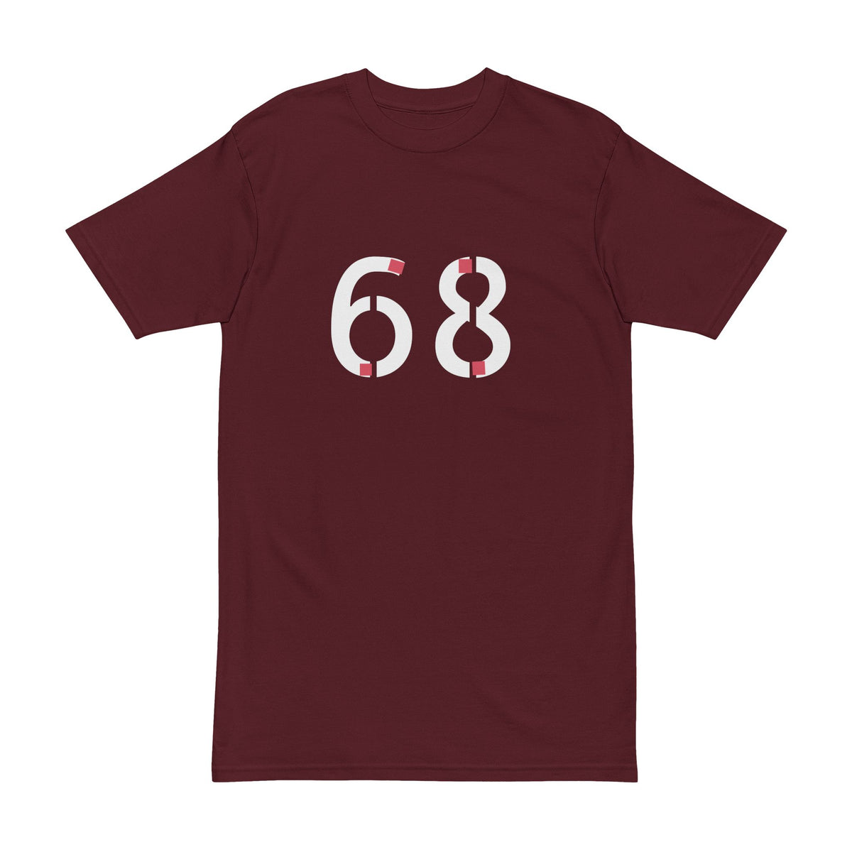 Tee - Trendy Men's Heavyweight Tee with Bold 68 Design