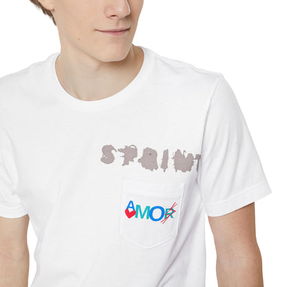 Unisex Pocket T-shirt - Sprint Amorx Design
