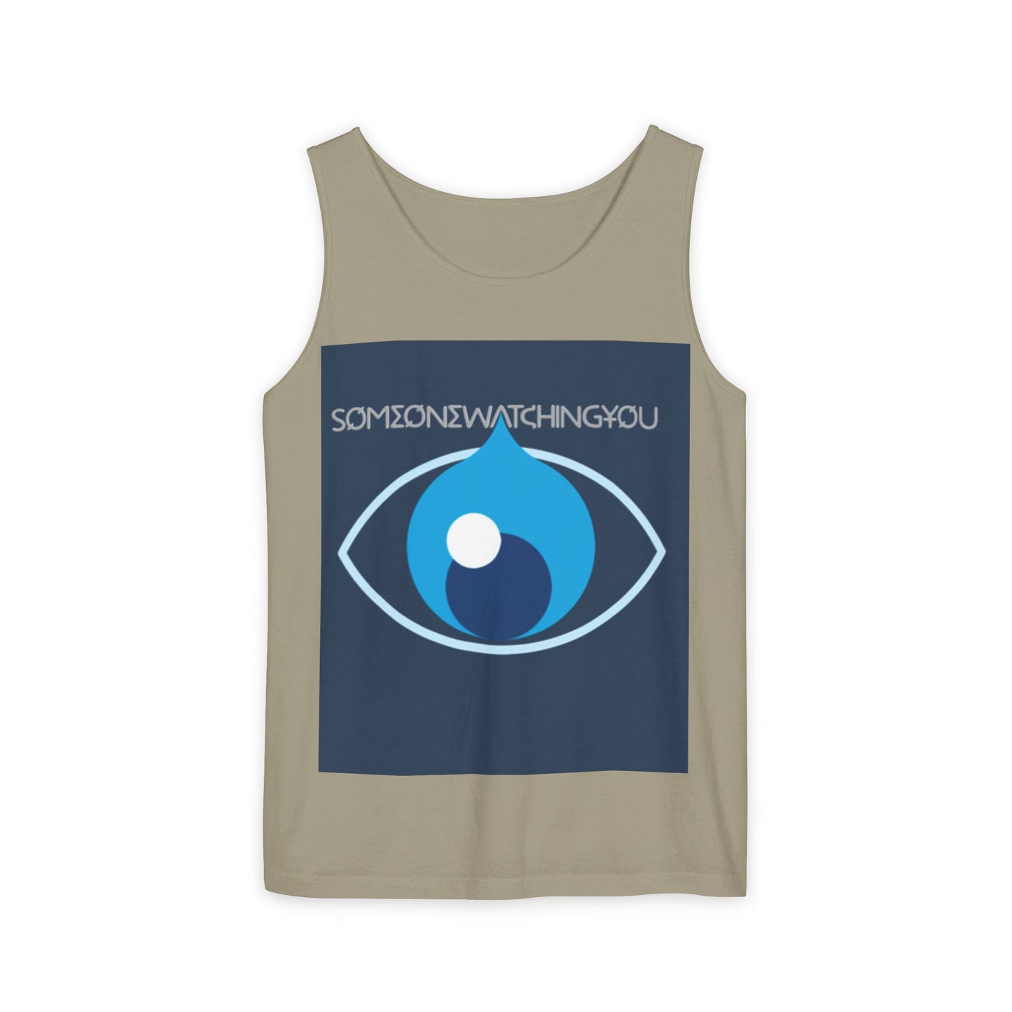 Tank Top Watching You Unisex Garment-Dyed