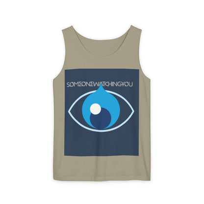 Tank Top Watching You Unisex Garment-Dyed