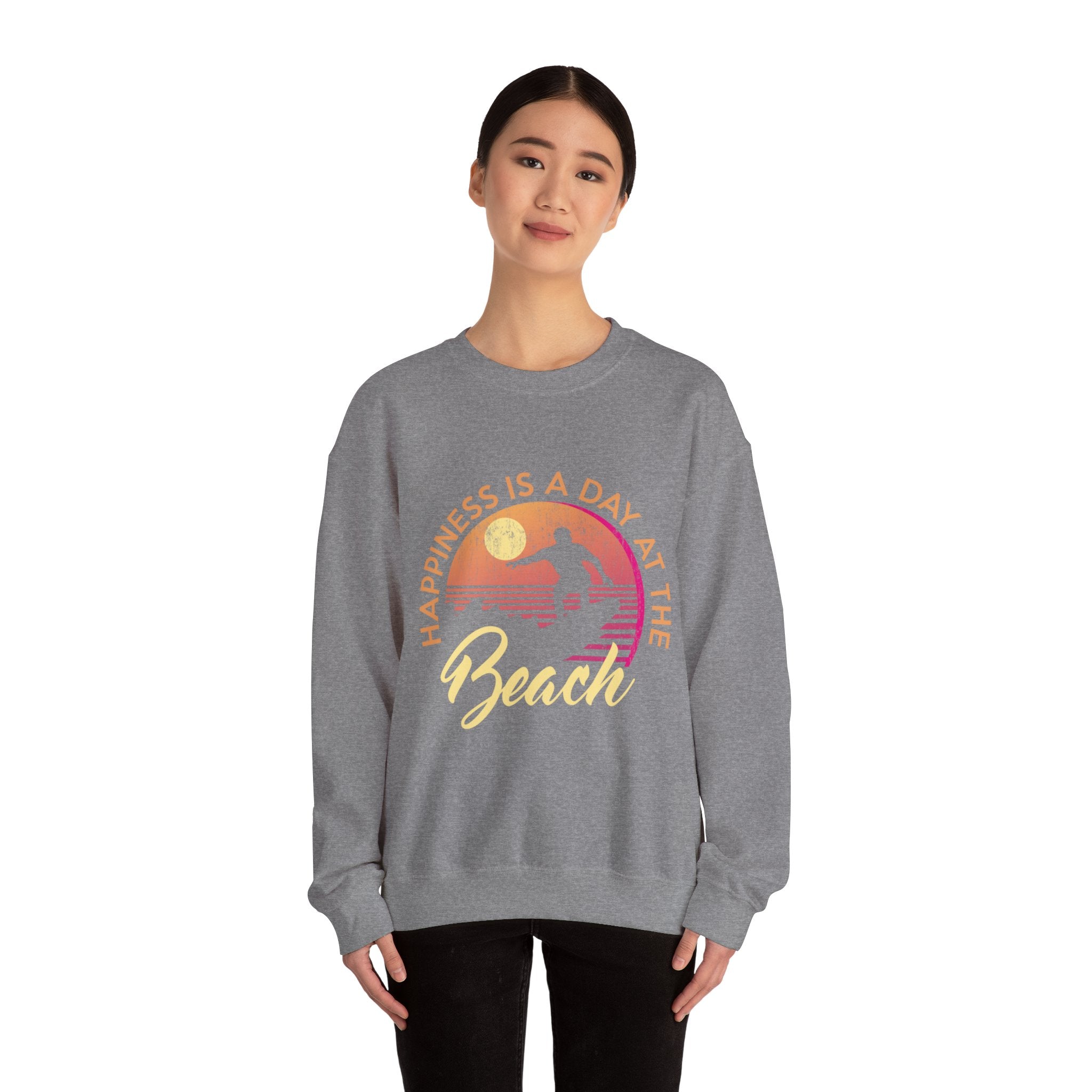 Le bonheur est une journée à la plage Sweat-shirt unisexe 