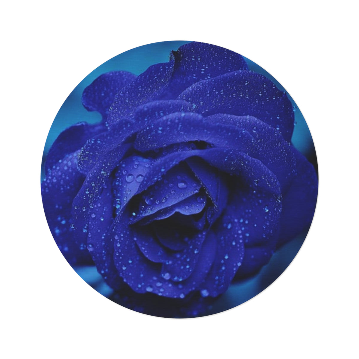 Blue lily Round Rug