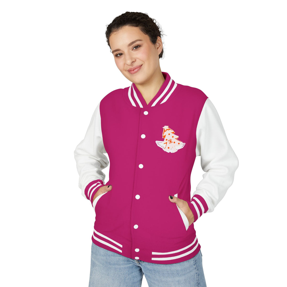 Letterman Jacket - 'hello santa' Design Printify