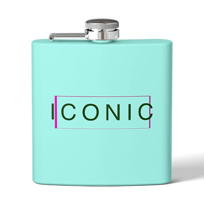 Stylish Stainless Steel Flask - 6oz Iconic Drinkware for Celebrations
