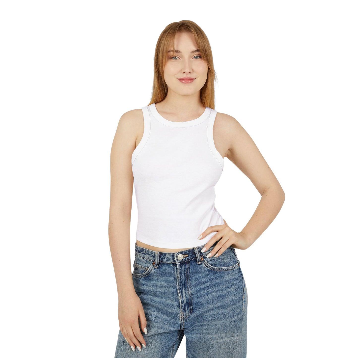 Women's day walk Micro Rib Racer Tank Top