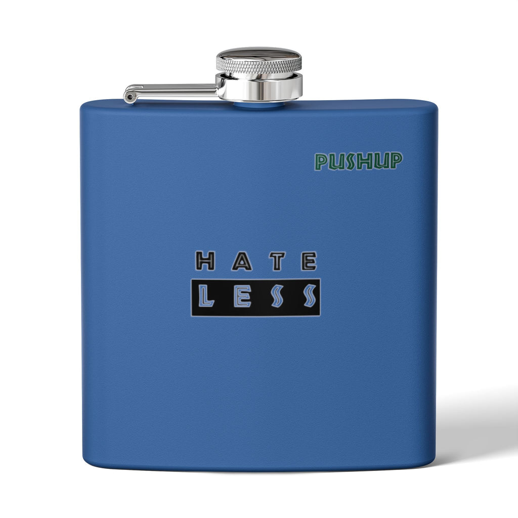 HATE LESS Stainless Steel Flask | 6oz Eco-Friendly Drinkware for Outdoors & Gifts