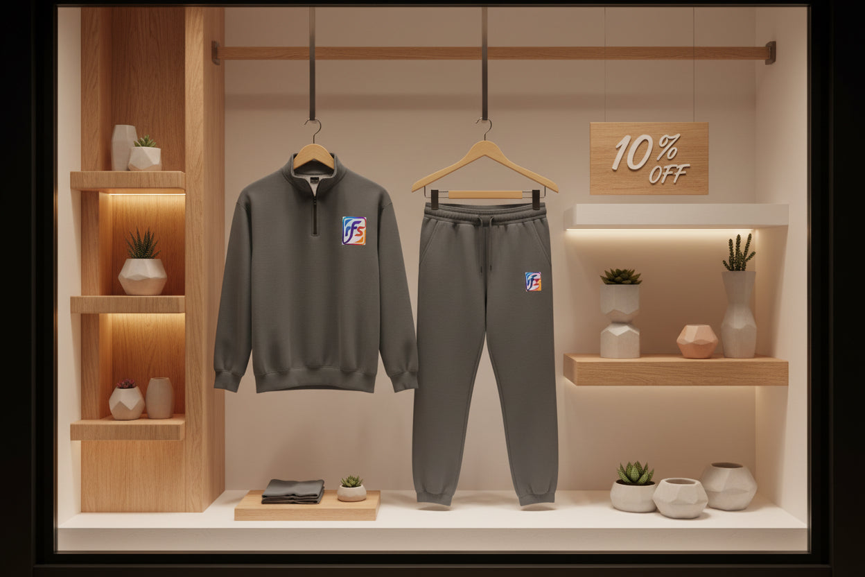 Quarter-Zip Sweatshirt ‚RFS' — Casual Lightweight Pullover