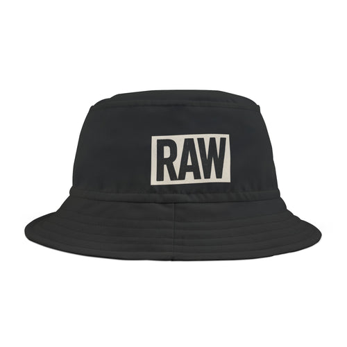 RAW Graphic Bucket Hat, Trendy Sun Hat, Summer Accessory, Casual Outdoor Hat, Gift for Him/Her, Fashion Statement Printify
