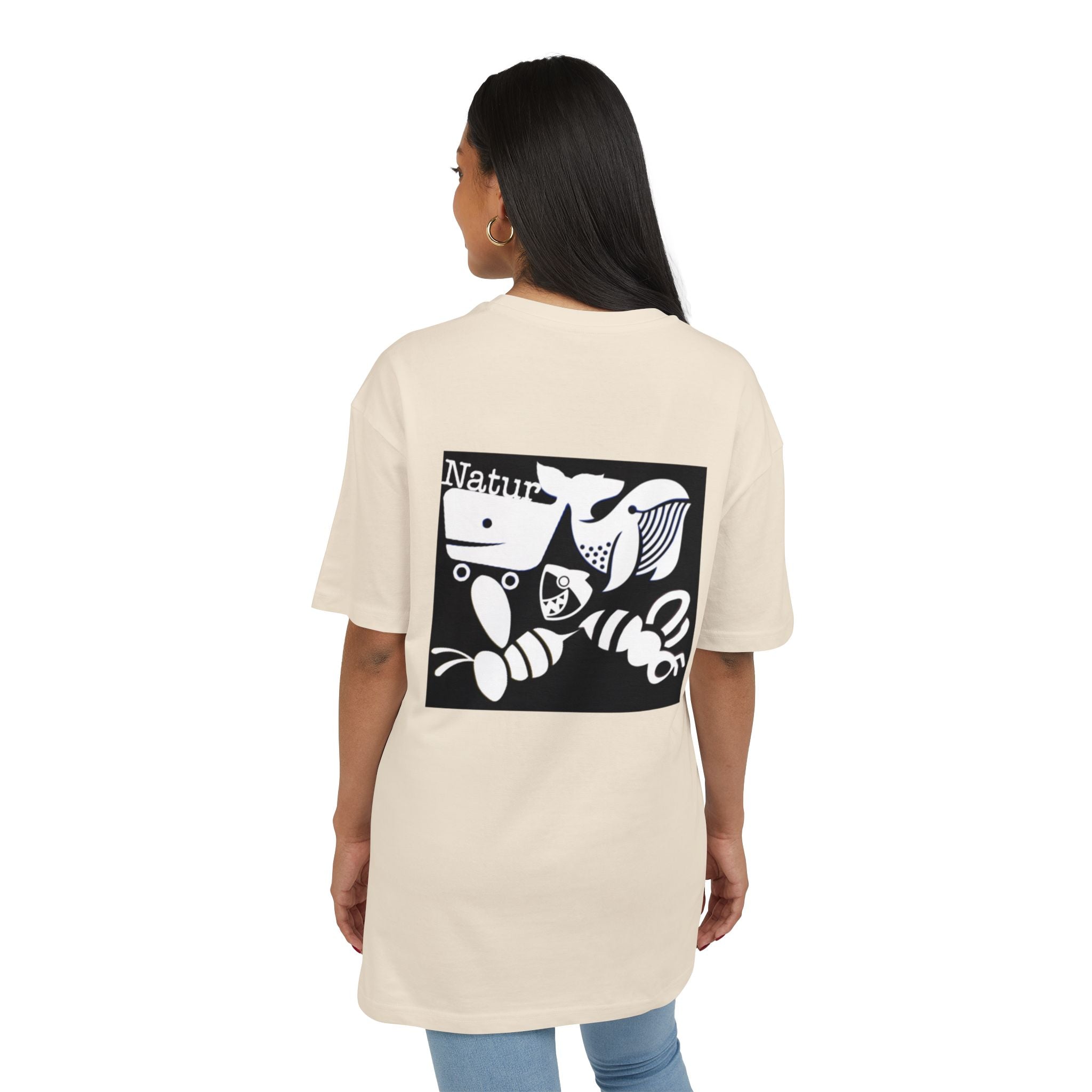 Nature-Inspired Oversize Tee - Unisex Graphic T-Shirt, Eco-Friendly Fashion, Casual Wear, Gift for Nature Lovers, Streetwear