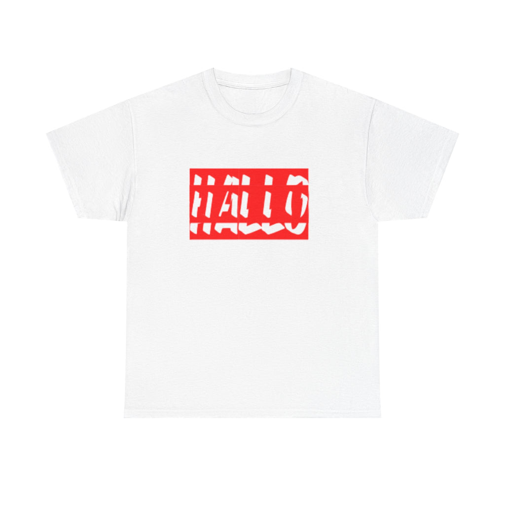 Bold "HALLO" Unisex Heavy Cotton Tee - Casual Style for Everyday Wear