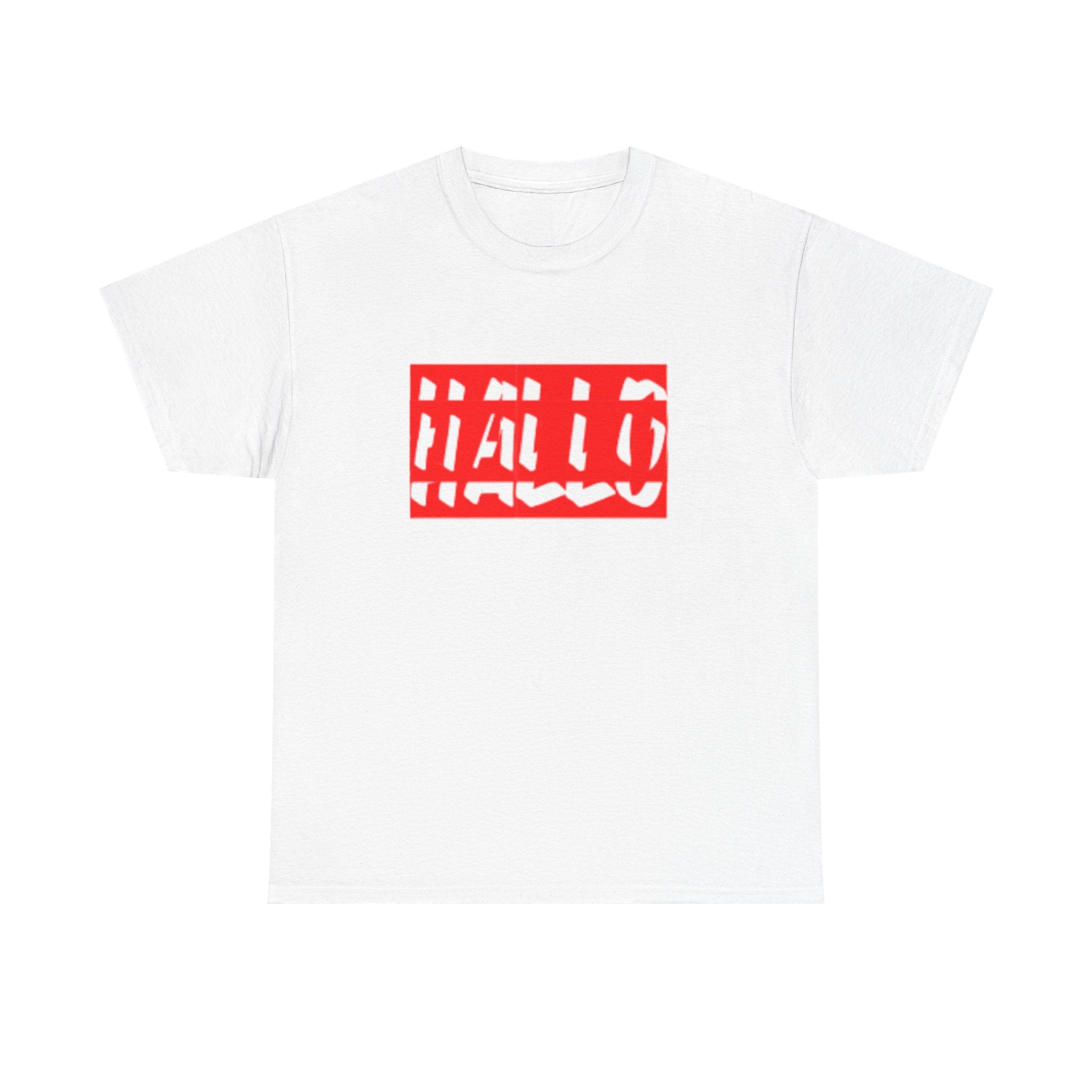 Bold "HALLO" Unisex Heavy Cotton Tee - Casual Style for Everyday Wear