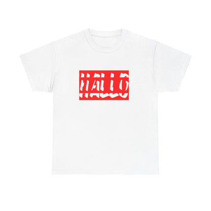 Bold "HALLO" Unisex Heavy Cotton Tee - Casual Style for Everyday Wear