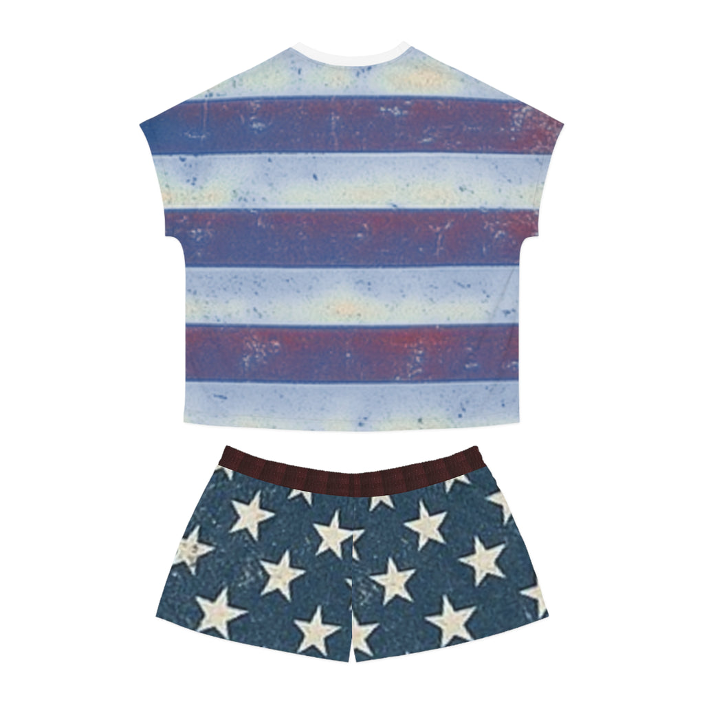 Patriotic Women's Pajama Set, USA Stars and Stripes Sleepwear, Red White Blue Loungewear, Perfect for Independence Day and Comfortable [...]