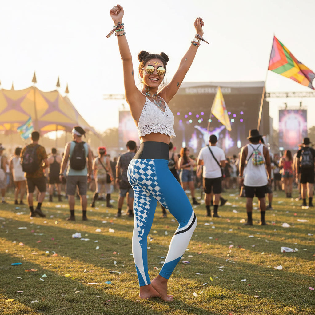 Trendy High Waisted Yoga Leggings - Activewear, Fitness Wear, Workout Leggings, Gift for Yogi, Sports Leggings Printify