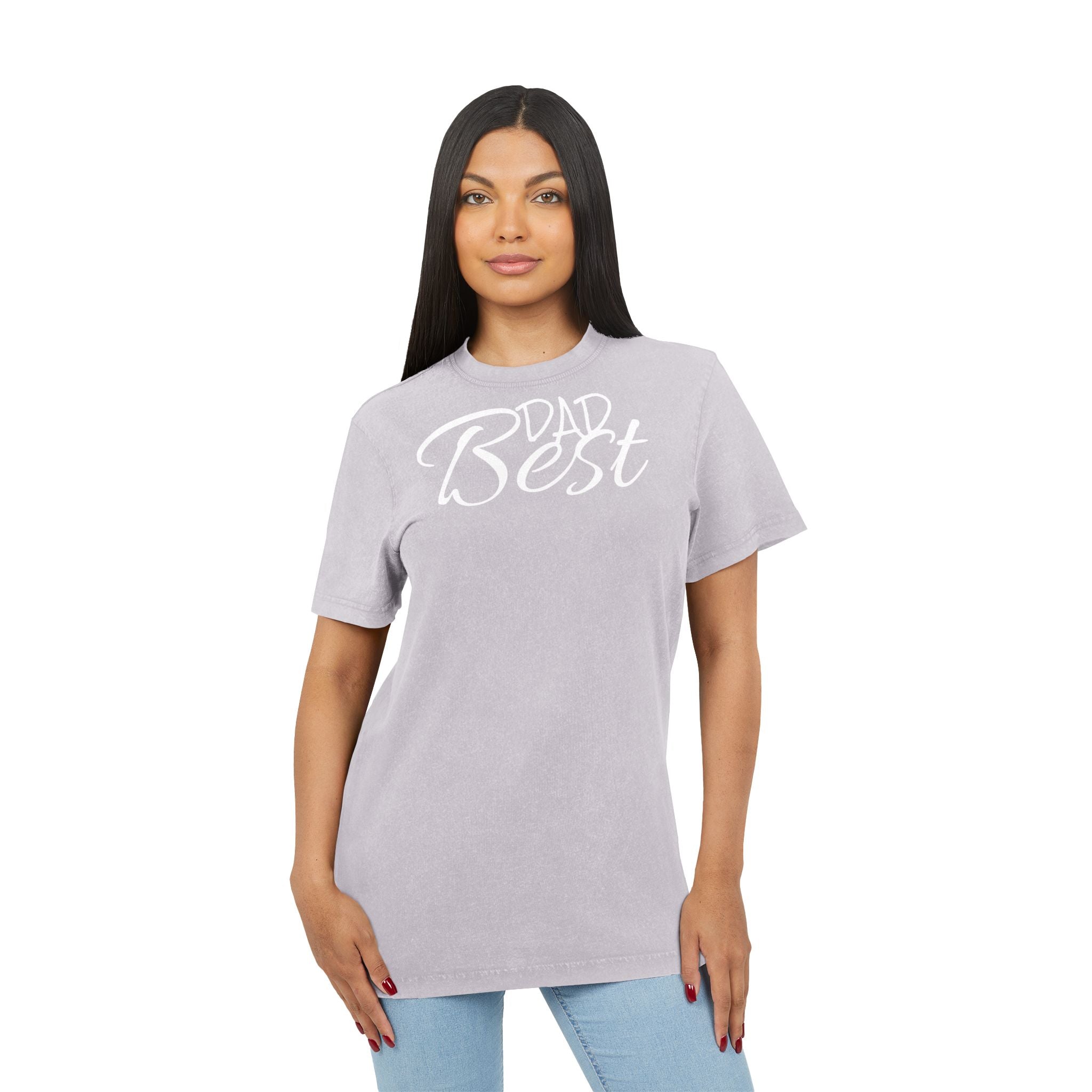 Acid Washed Dad Best Tee - Vintage Style T-Shirt for Father's Day & Casual Wear