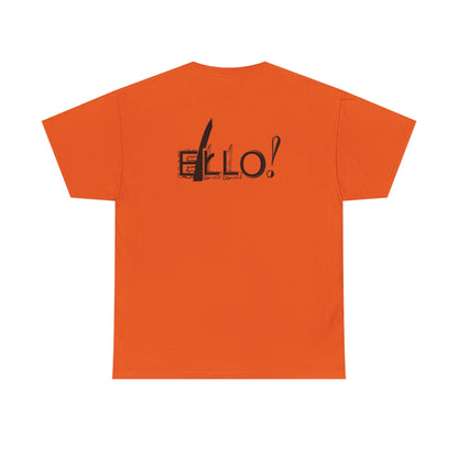 Funny Unisex Heavy Cotton Tee - "ELLO!" Graphic Shirt for Casual Days