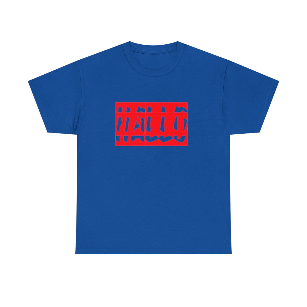 Bold "HALLO" Unisex Heavy Cotton Tee - Casual Style for Everyday Wear