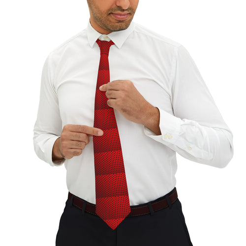 Stylish Red Necktie, Sophisticated Gift for Him, Formal Wear Accessory, Men's Fashion, Wedding Attire Printify