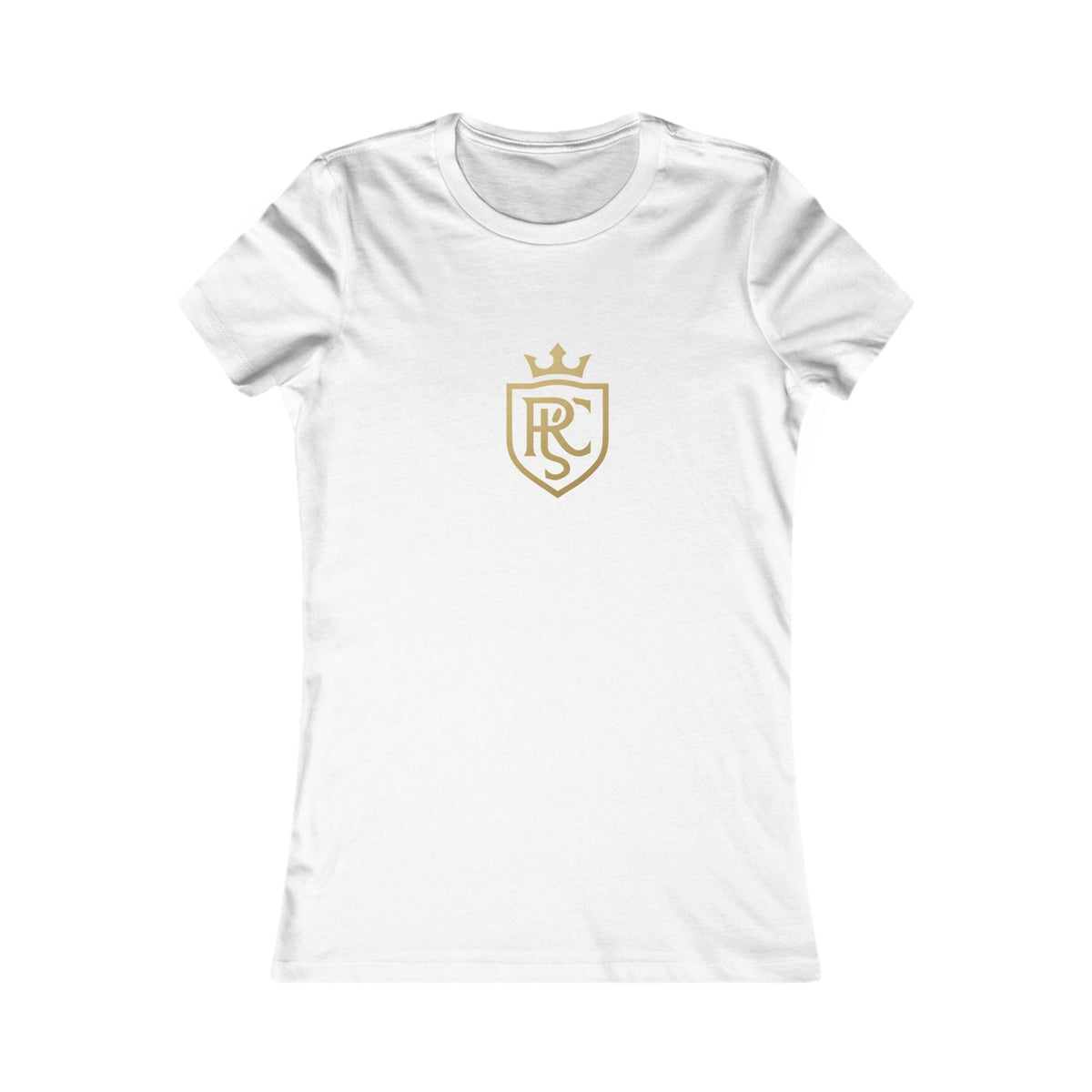 Gold Shield Women's Tee - Casual Wear, Gift for Her, Birthday Gift, Everyday Comfort, Logo Tee, Stylish T-Shirt Printify