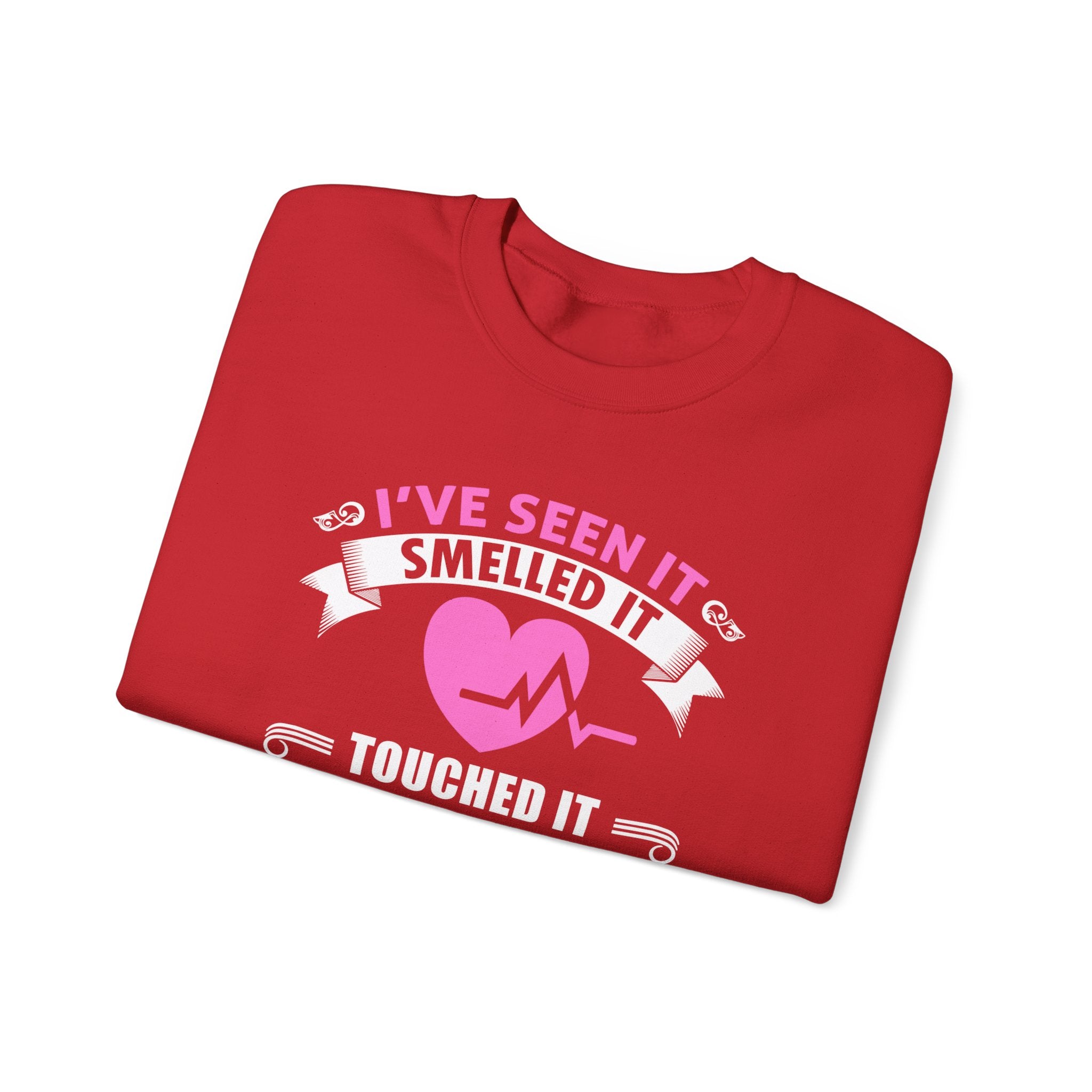 J’ai vu ça sentait ça touchait ce sweat-shirt unisexe 