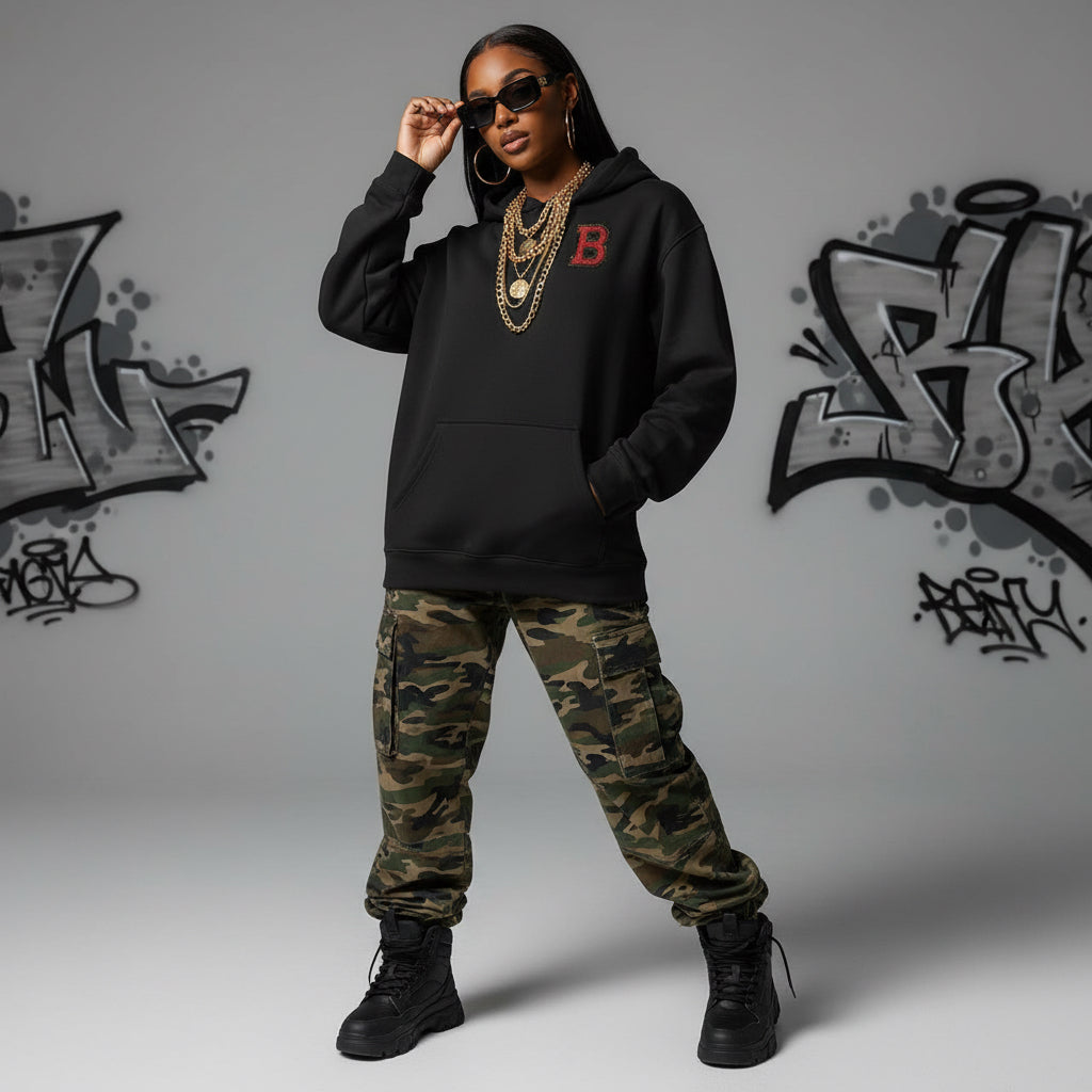 B Relaxed Hoodie — Cozy Casual Pullover