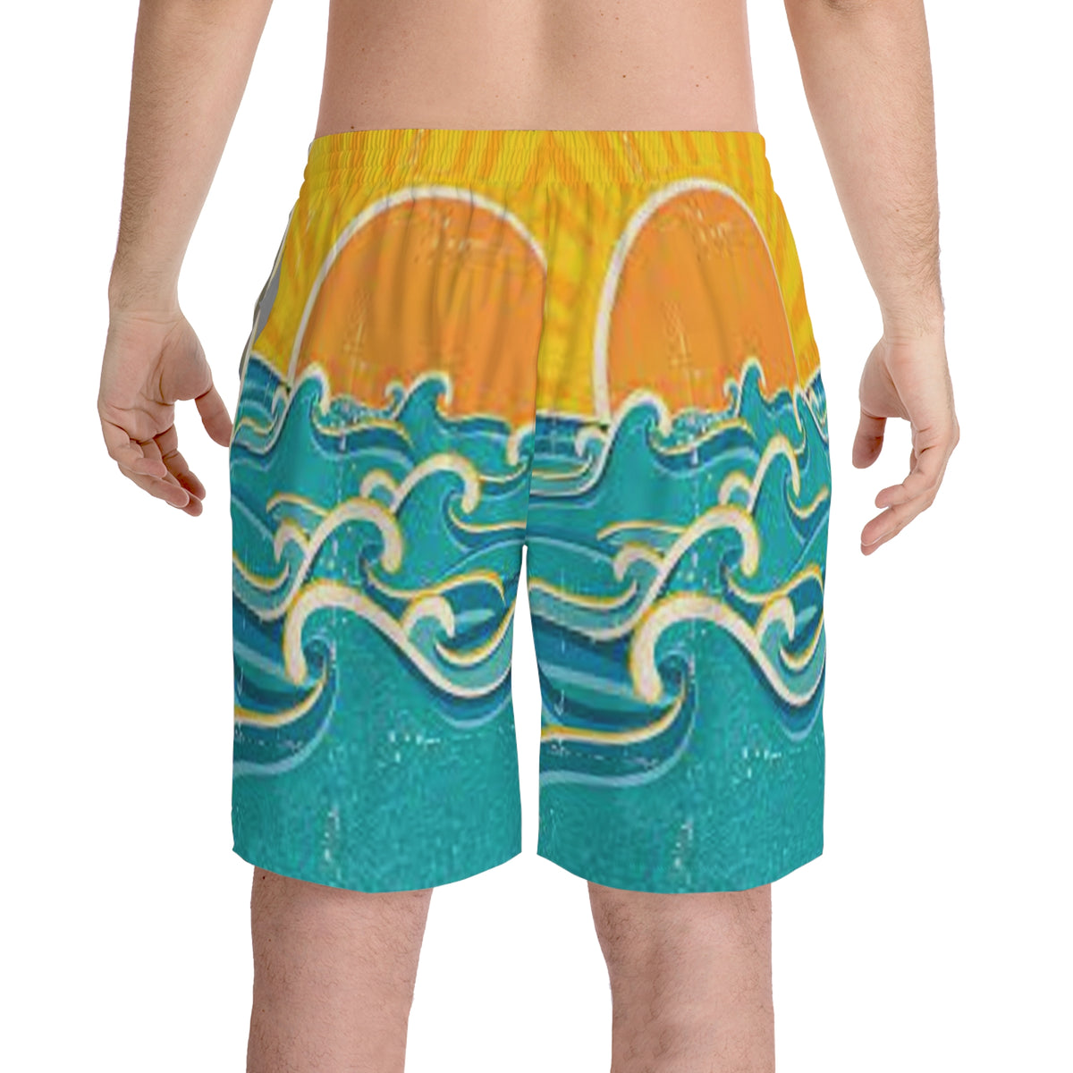 Men's Elastic Beach Shorts (AOP)