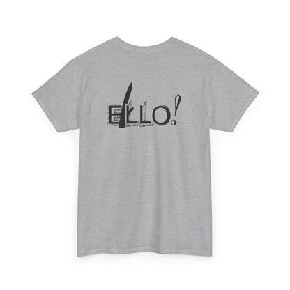 Funny Unisex Heavy Cotton Tee - "ELLO!" Graphic Shirt for Casual Days