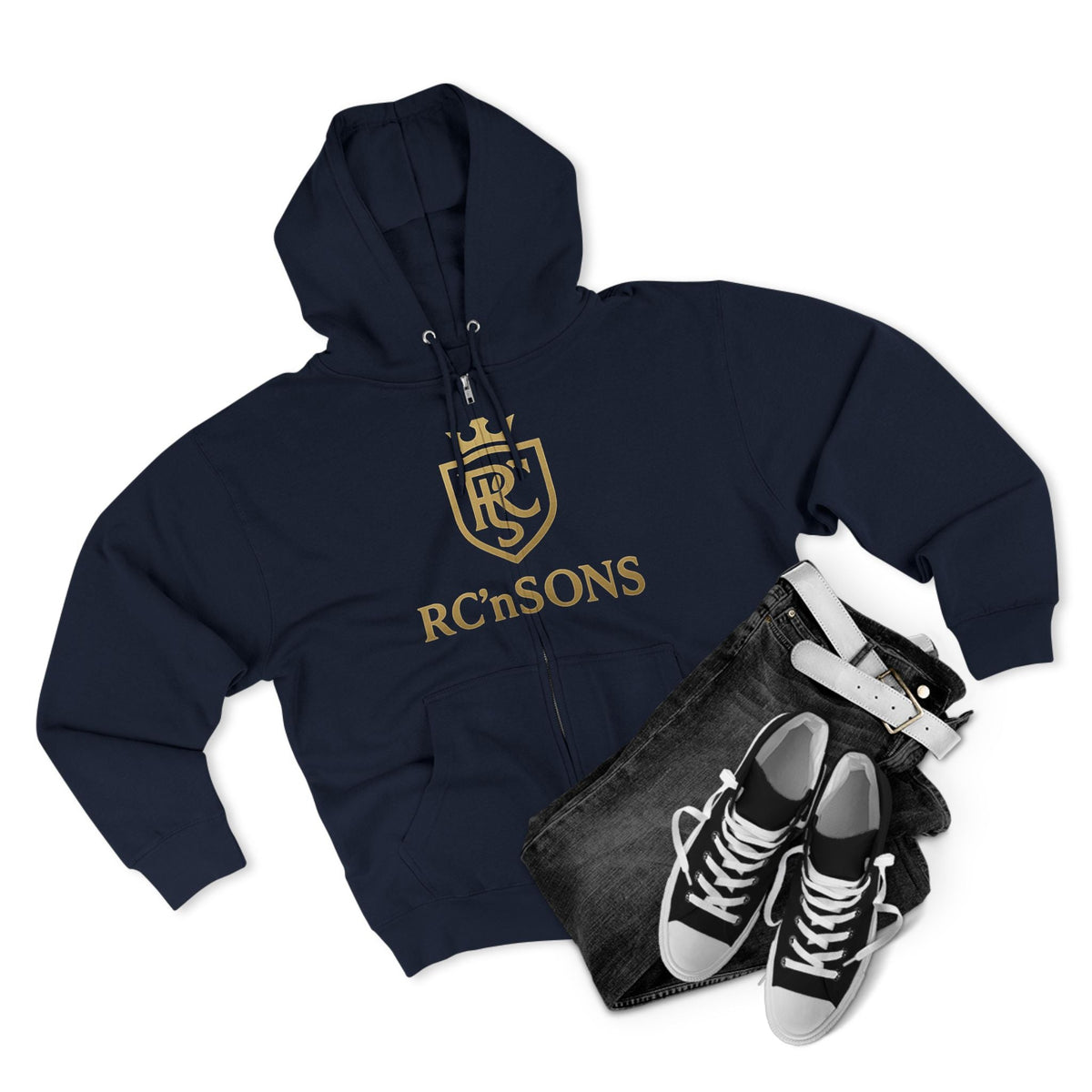 Stylish Unisex Zip Hoodie, Cozy Sweatshirt, Perfect Gift for Family, Casual Wear, Holiday Outfits, Logo Apparel Printify