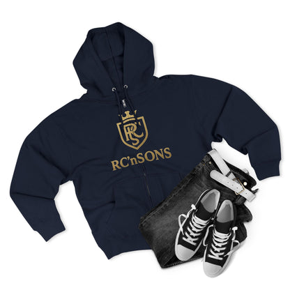 Stylish Unisex Zip Hoodie, Cozy Sweatshirt, Perfect Gift for Family, Casual Wear, Holiday Outfits, Logo Apparel Printify