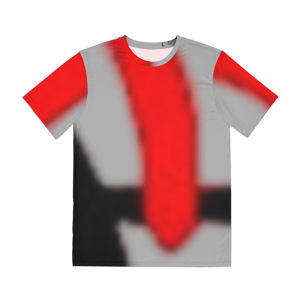 Polyester Tee - Stylish Red Tie Design for Casual Wear