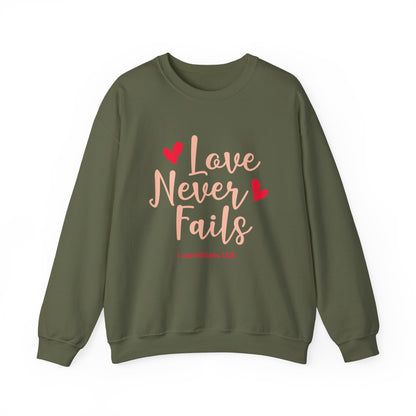 Love Never Fails Unisex Sweatshirt