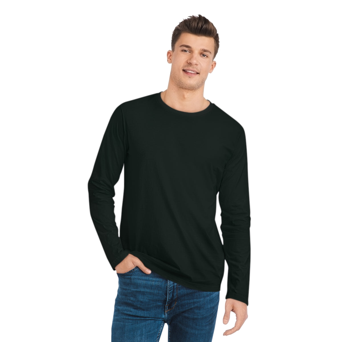 Men's Long Sleeve Shirt Plain Design