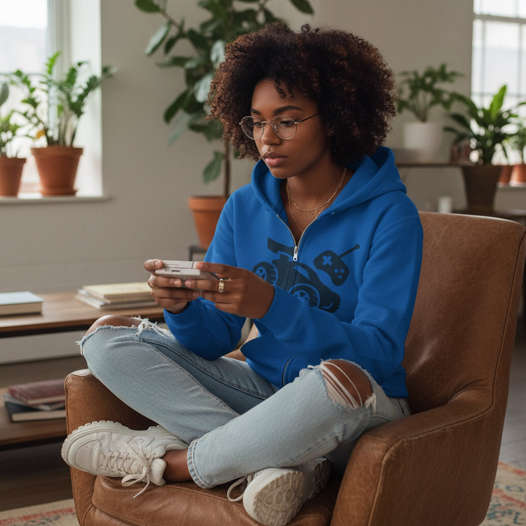 Stylish Unisex Zip-Up Hoodie with RC'NSONS Design, Perfect for Casual Days, Gift for Friends and Family, Birthday Present, Cozy [...] Printify