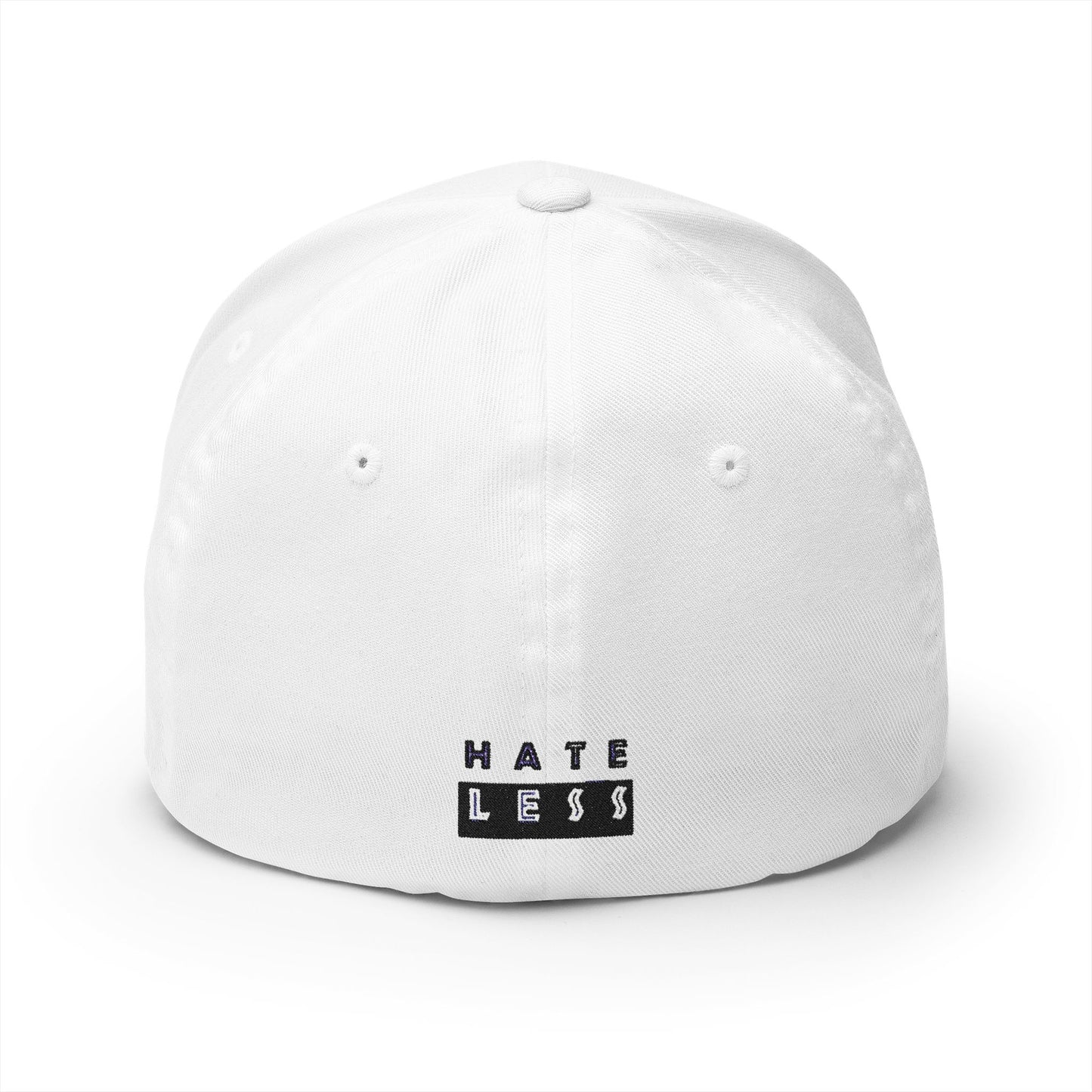 Hate Less Embroidered Cap - Stylish Closed-Back Hat for Positive Vibes