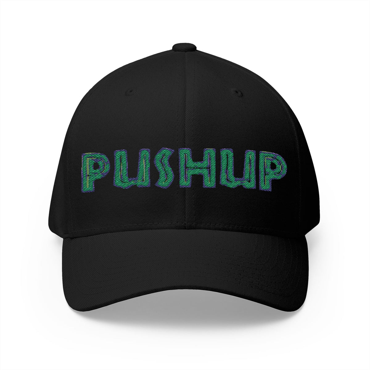 Motivational Embroidered Cap - 'PUSHUP' Structured Hat