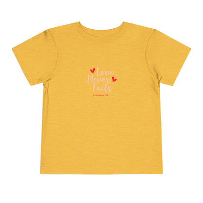 Love Never Fails Toddler Tee