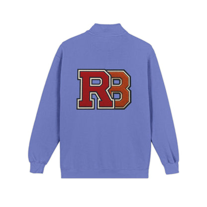 Quarter-Zip Sweatshirt — Retro 'RB' Varsity Logo Pullover Printify