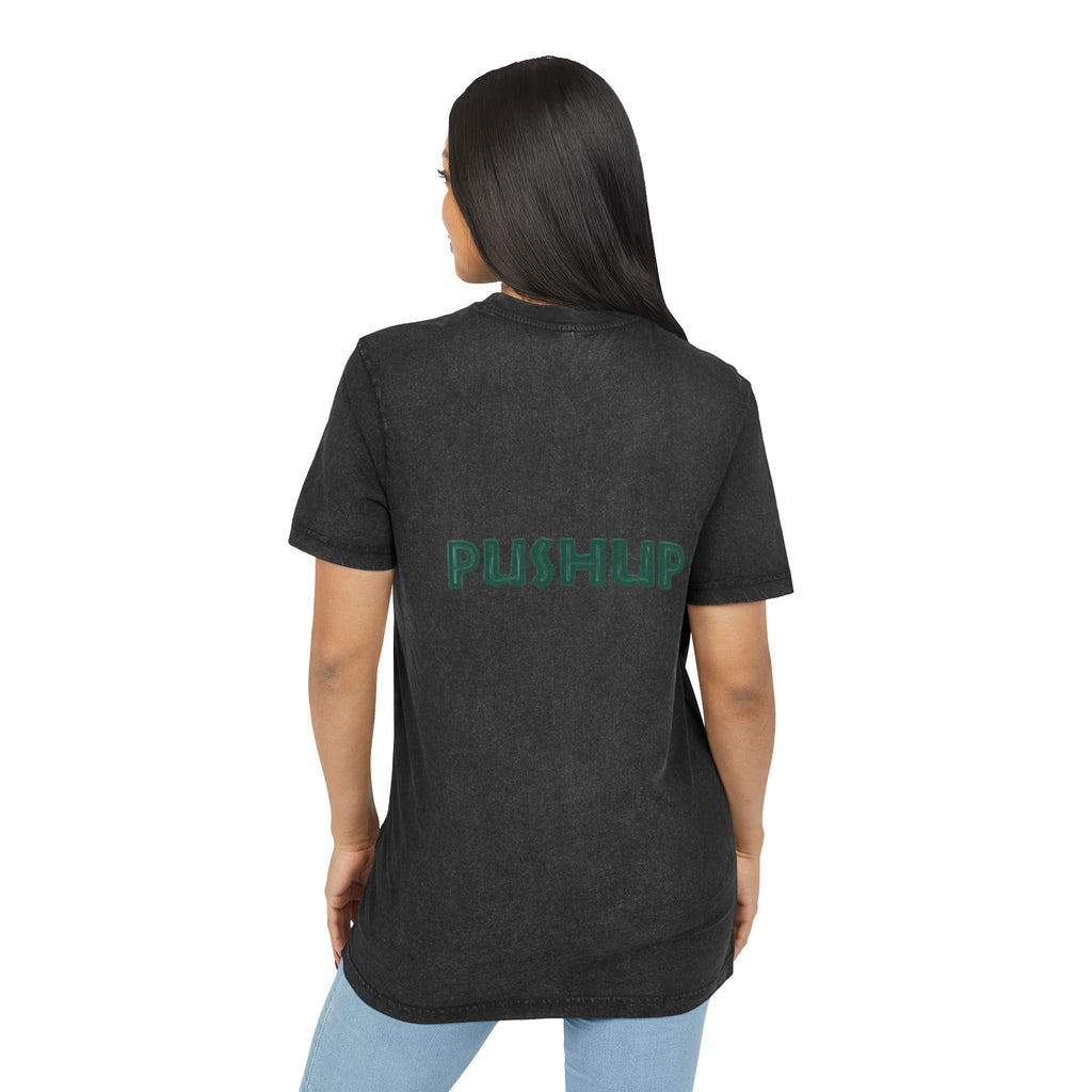 Acid Washed Pushup Tee - Unisex Vintage Style T-Shirt