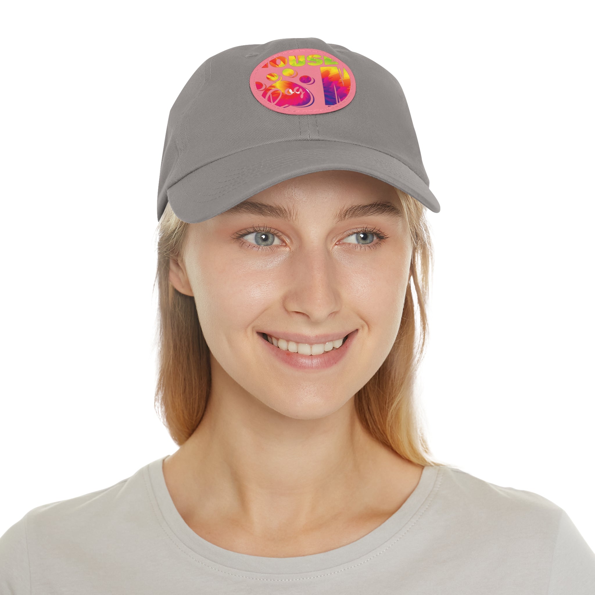 Hat with Leather Patch (Round)