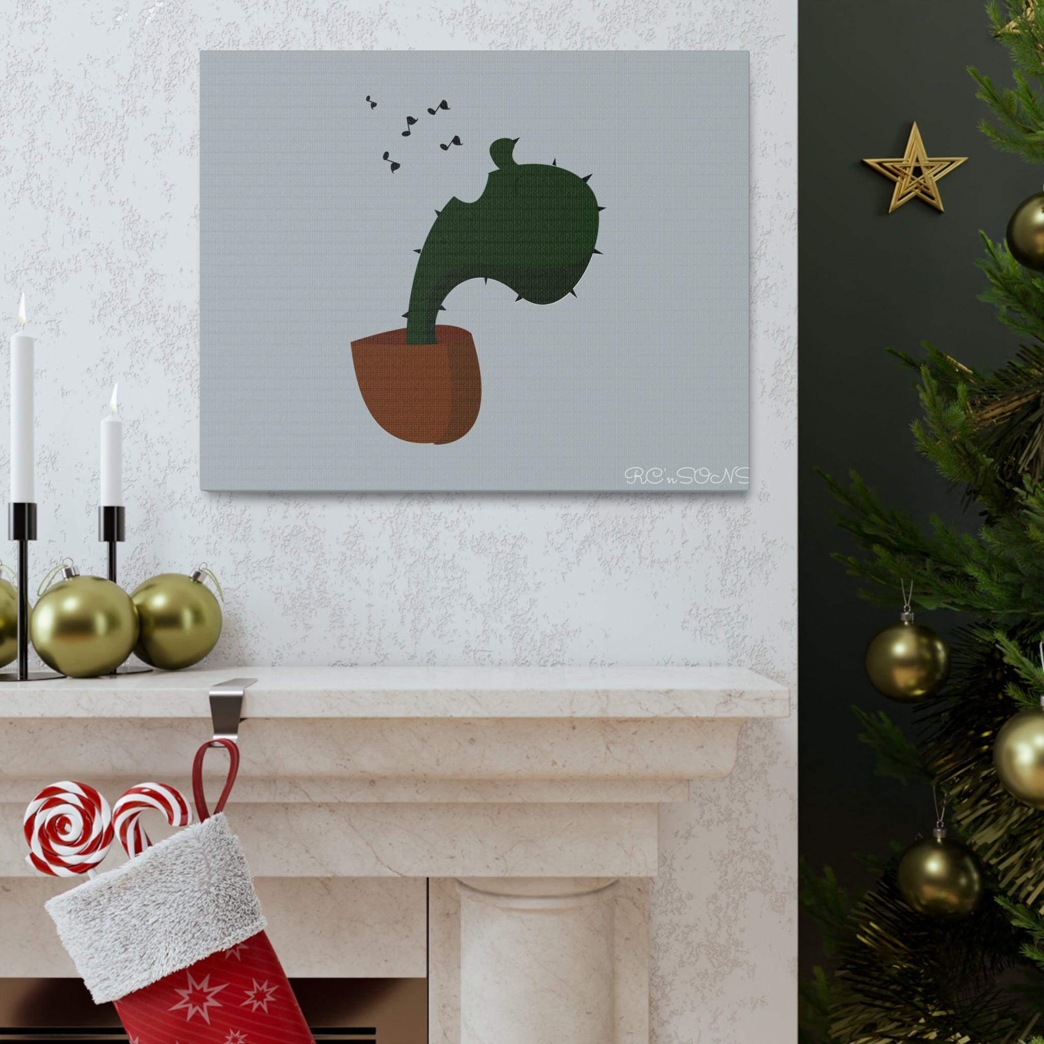 Cactus Design Wall Decor Printify