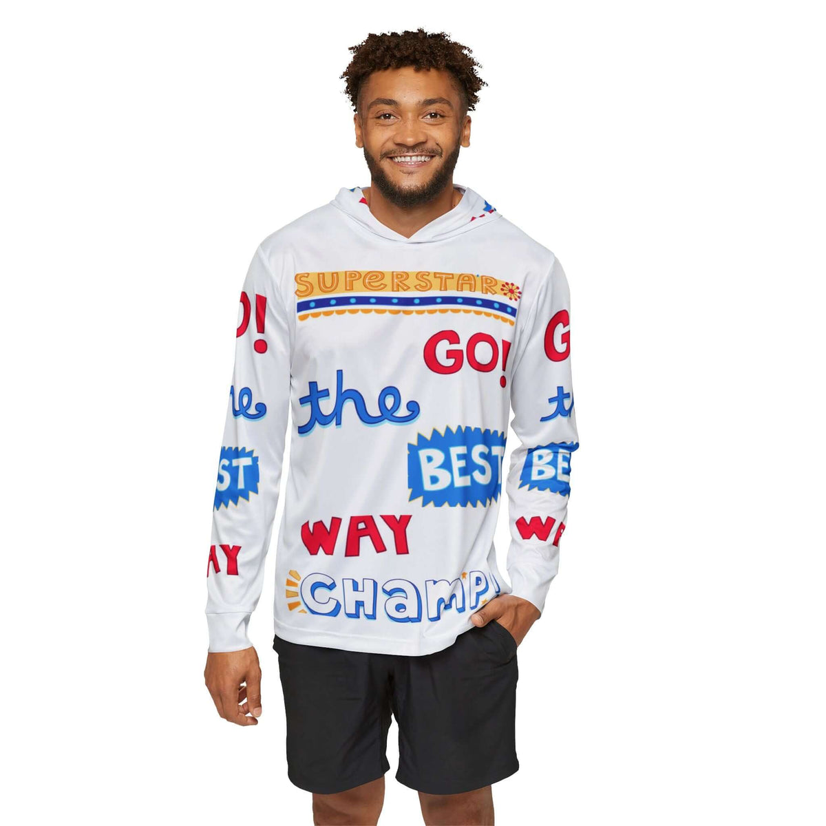Sports Warmup Hoodie - Superstar Go the Best Way Champ Design