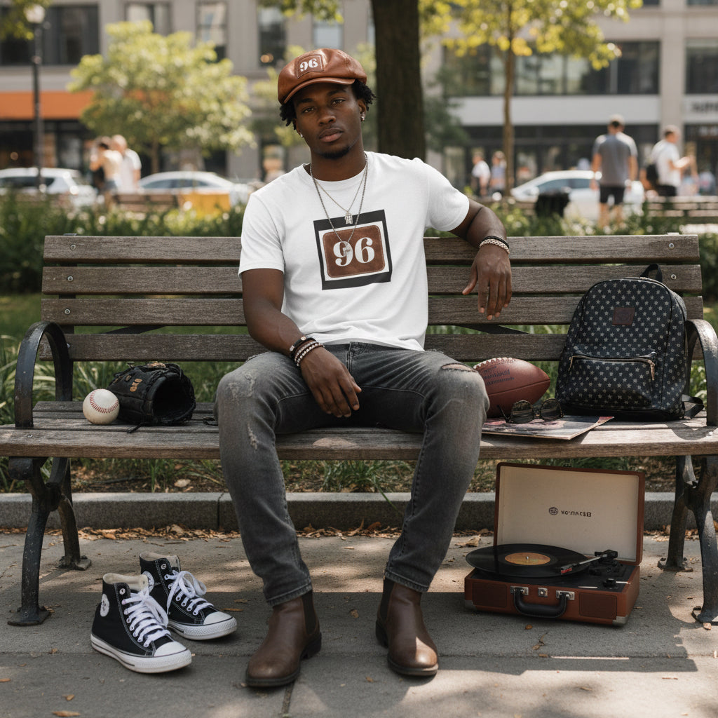 Vintage Style Unisex Heavy Cotton Tee - Classic 96 Design