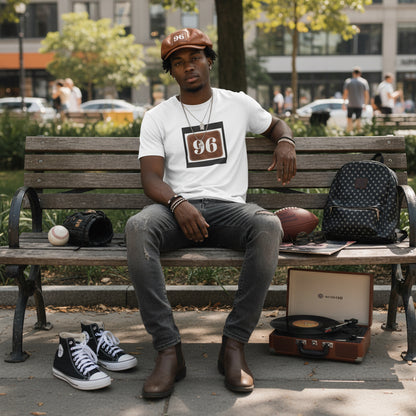 Vintage Style Unisex Heavy Cotton Tee - Classic 96 Design