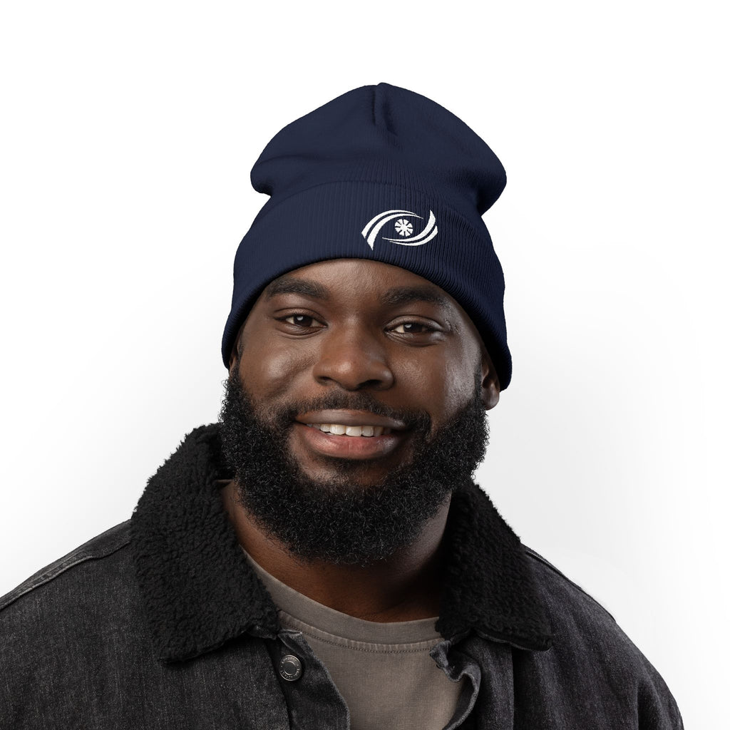 Cozy Embroidered Knit Beanie, Winter Hat, Gift for Him, Gift for Her, Fashion Accessory, Cold Weather Gear, Unique Beanie