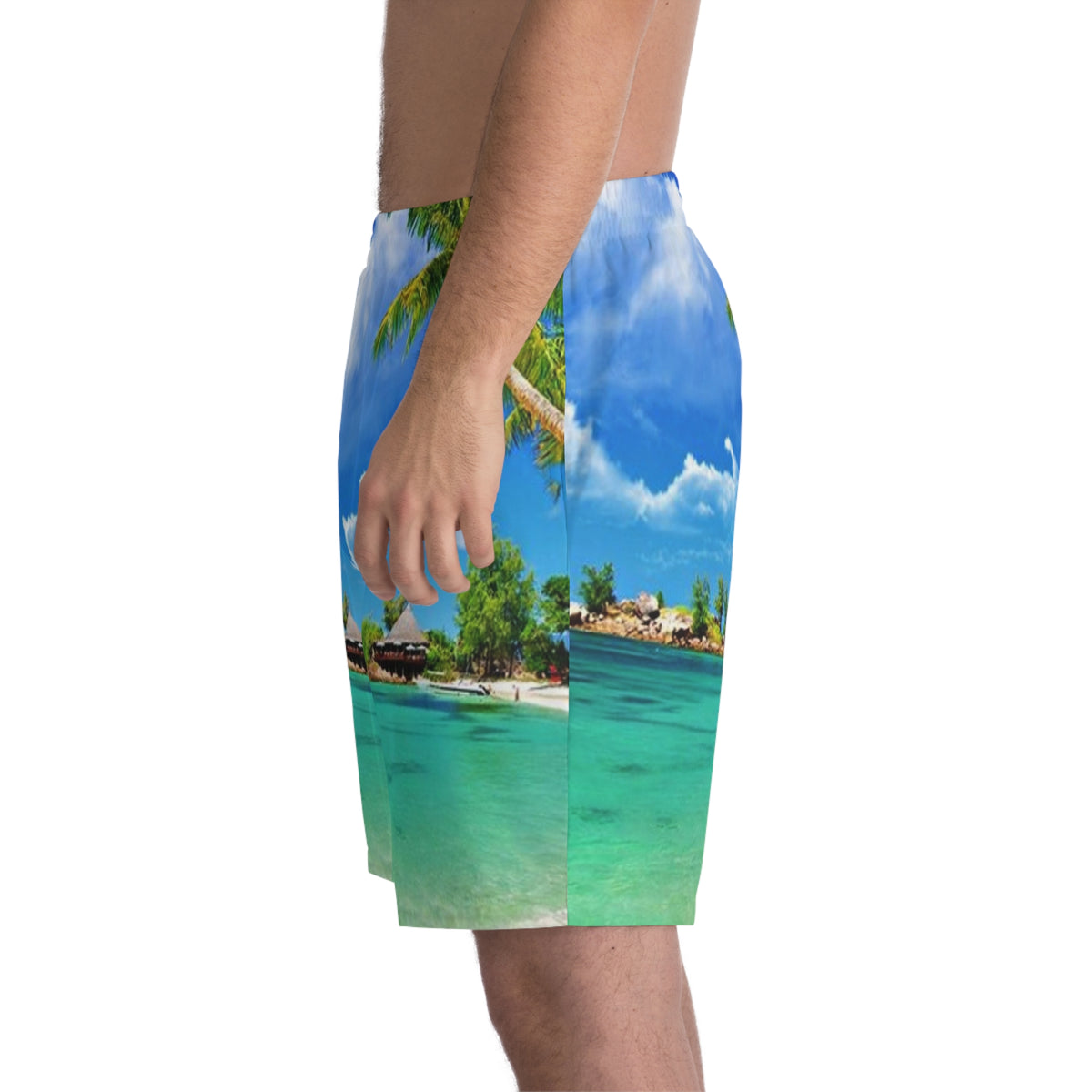 Men's Elastic Beach Shorts (AOP)