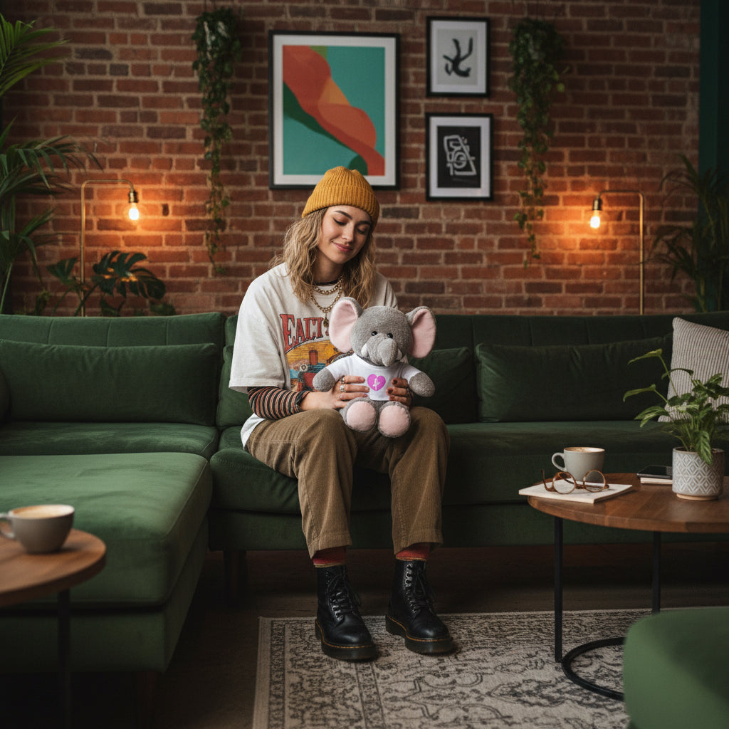 Cute Plush Toy with T-Shirt Printify