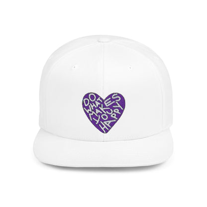 Unisex Flat Bill Snapback Hat