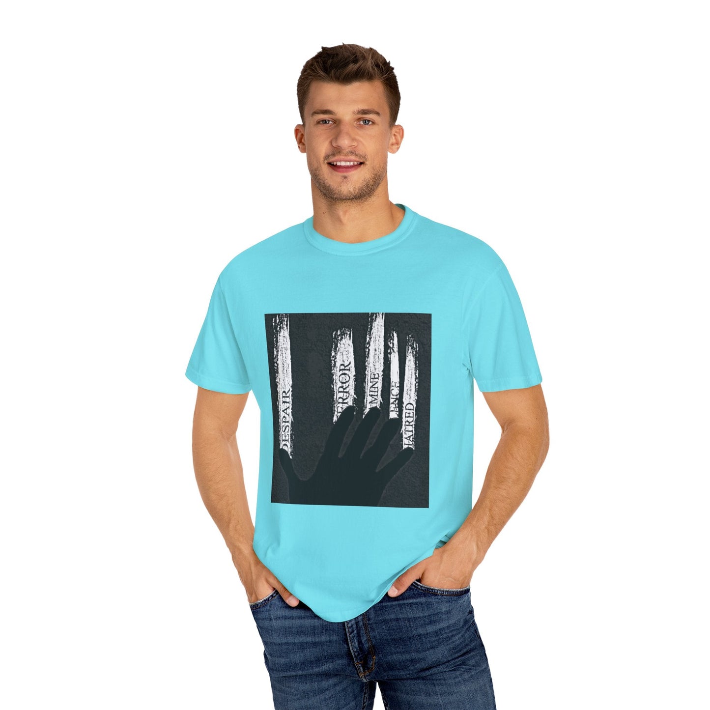 Garment-Dyed T-shirt, Unisex Black Graphic Tee, Motivational Shirt, Casual Streetwear, Perfect Gift for Friends Printify