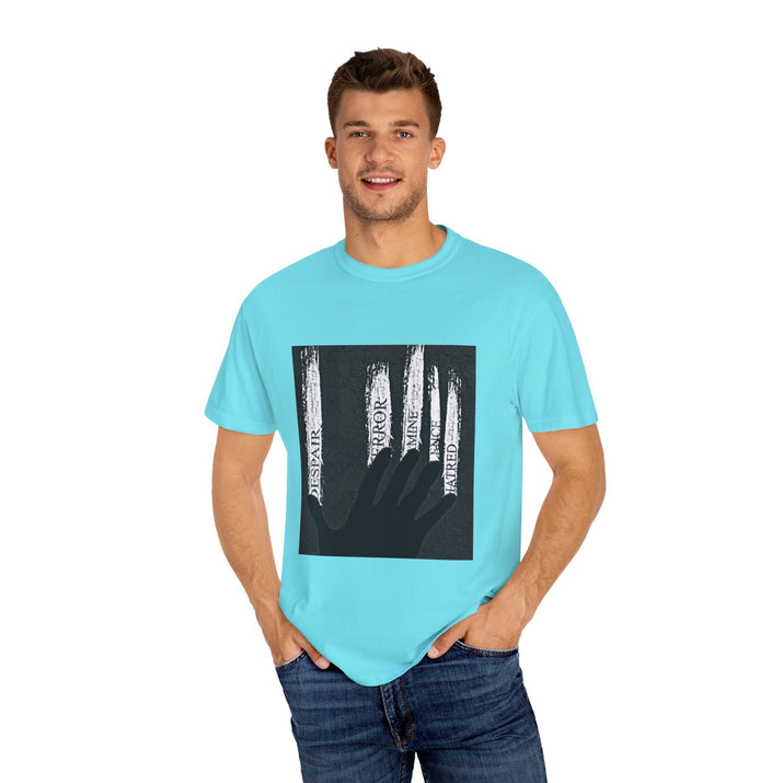 Garment-Dyed T-shirt, Unisex Black Graphic Tee, Motivational Shirt, Casual Streetwear, Perfect Gift for Friends Printify